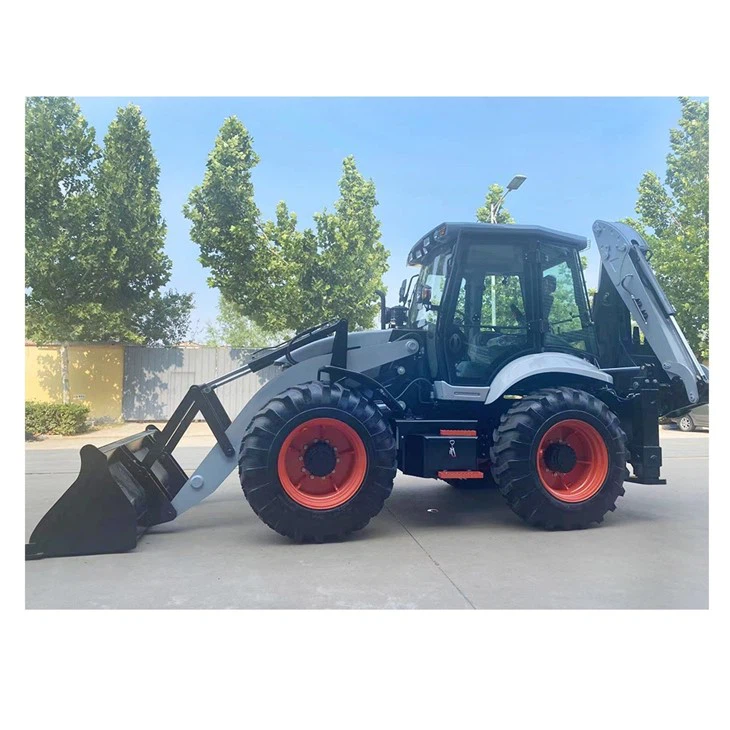Two-headed Busy Backhoe Loade
