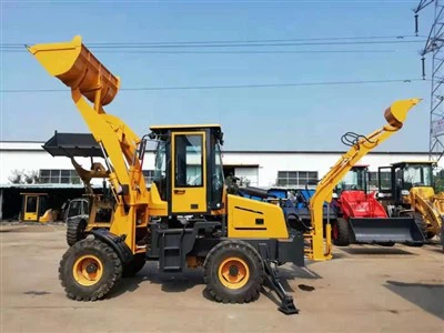 Vordere Schaufel und hintere Grabmaschine