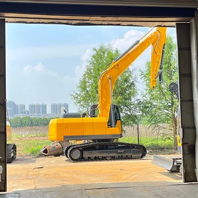 Amphibienbagger mit langem Arm